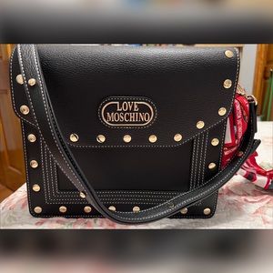 LOVE MOSCHINO studded shoulder bag - like new!